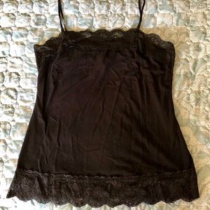 Strappy layering cami tank with lace